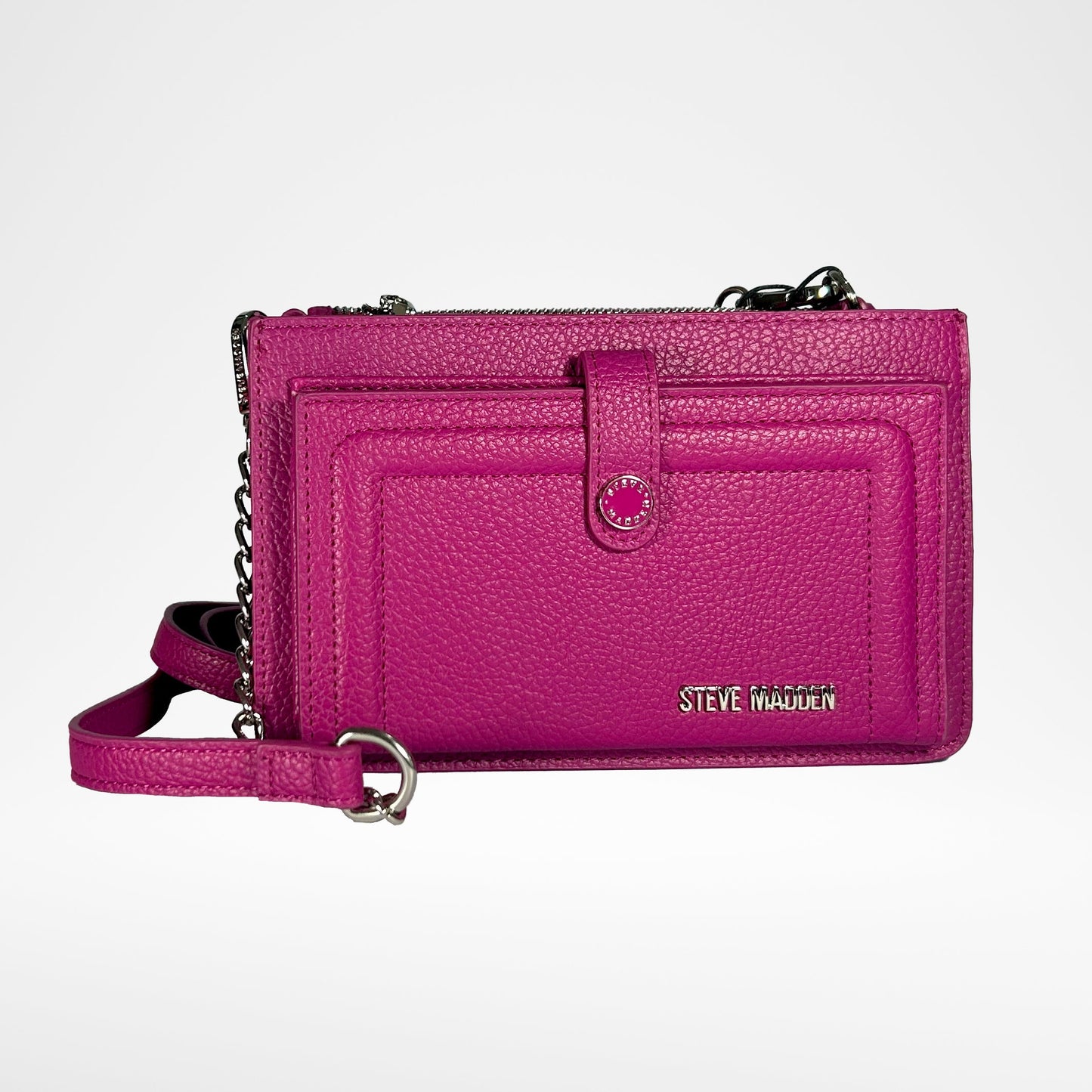 Cartera cruzada con cadena fucsia oscuro de Steve Madden de NWT