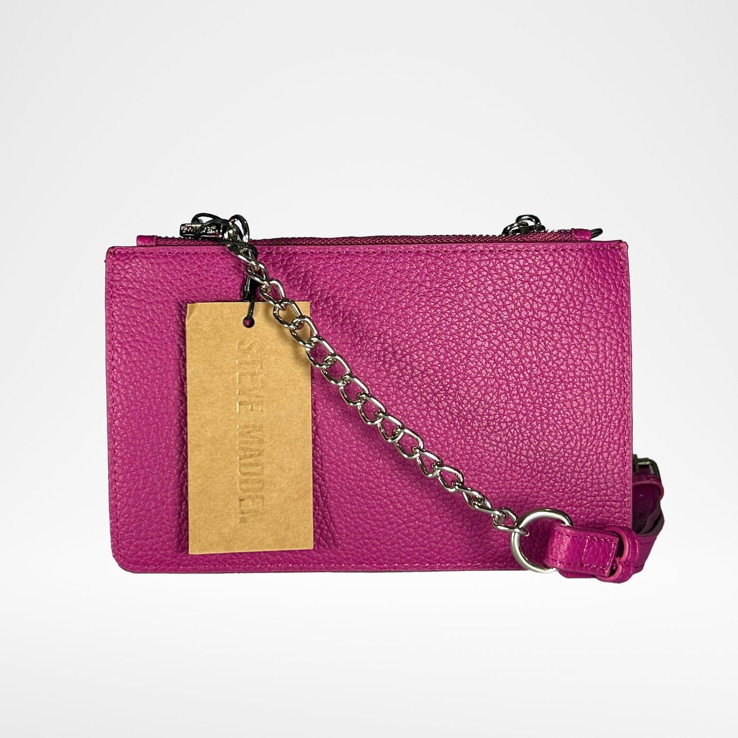 Cartera cruzada con cadena fucsia oscuro de Steve Madden de NWT