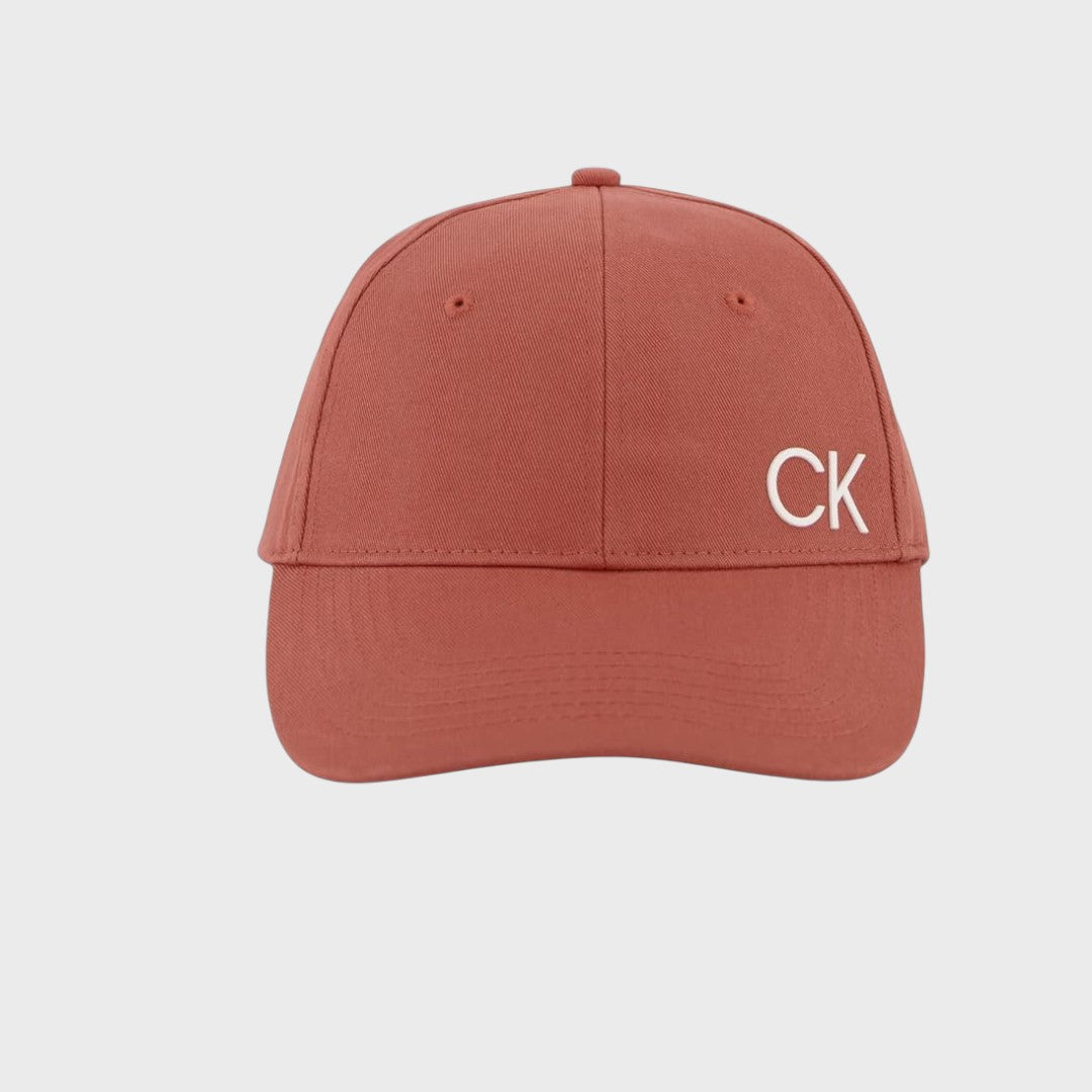 Calvin Klein Gorra de béisbol para hombre con logotipo rojo
