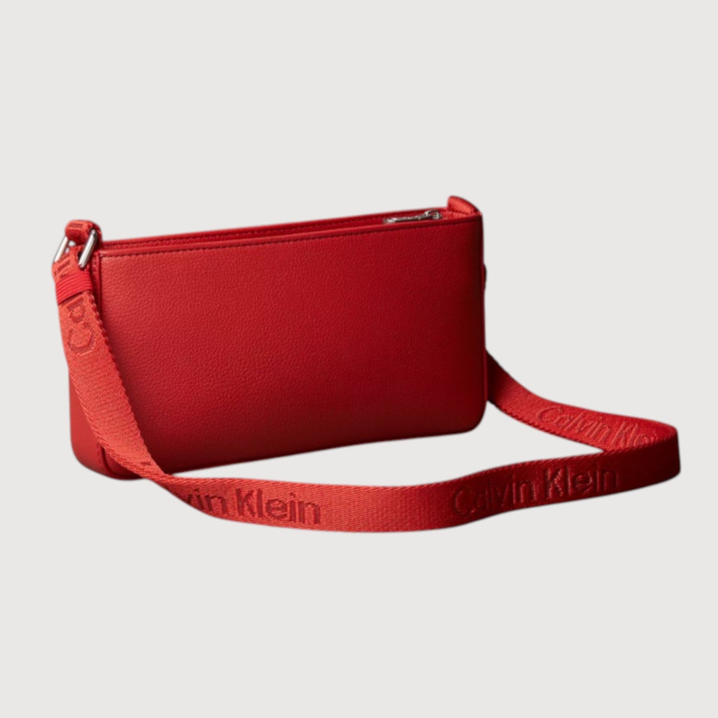 Bolso bandolera con cremallera para teléfono Calvin Klein Roja