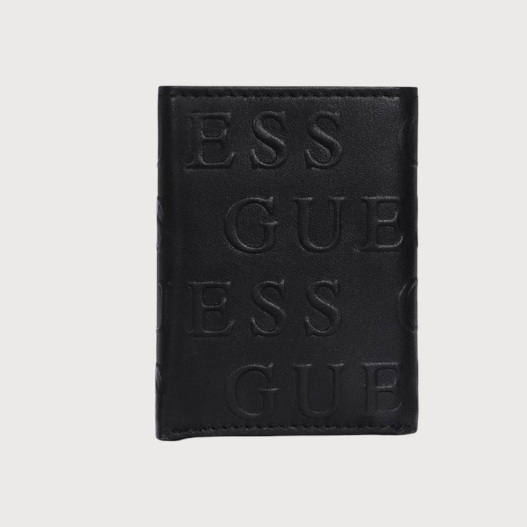 Billetera Guess negra con monograma