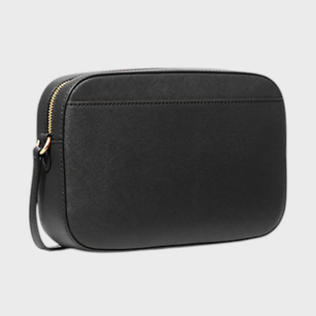 Bolso bandolera grande Jet Set de piel saffiano Negro Michael kors