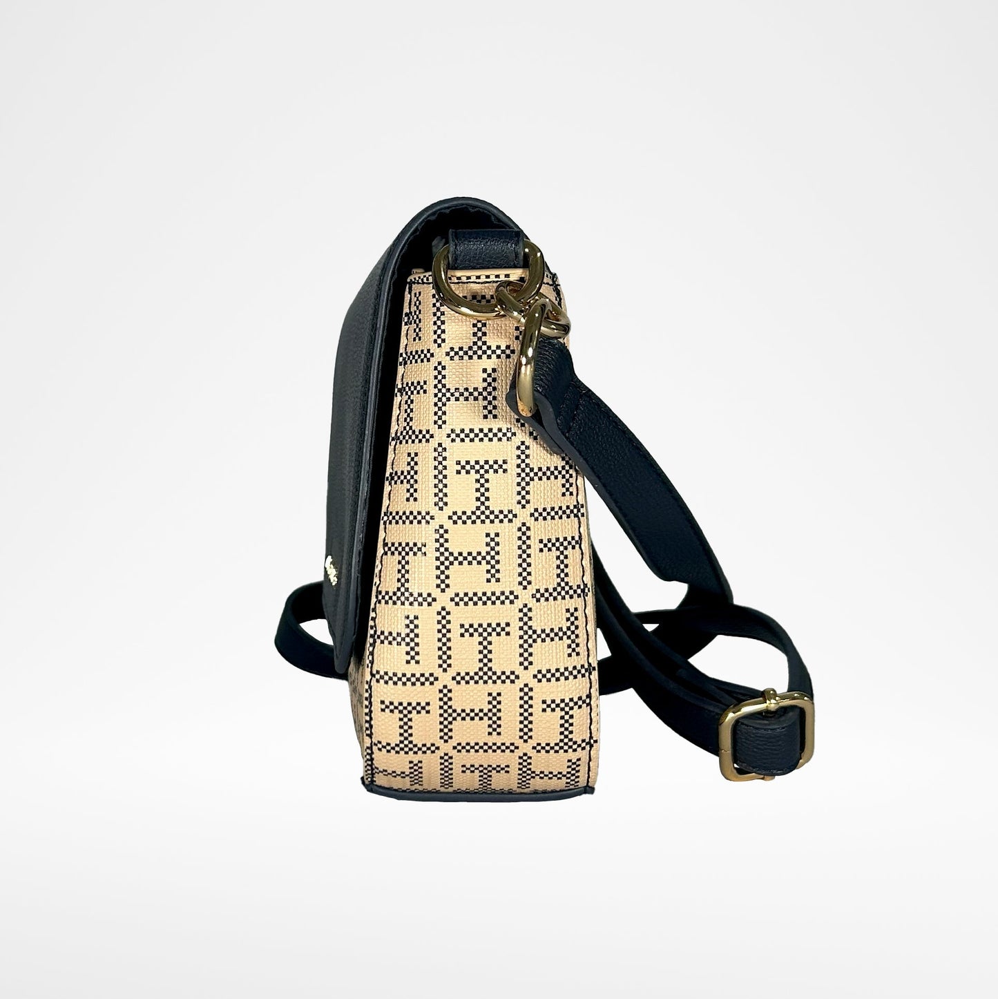 Bolso bandolera Tommy Hilfiger con correa ajustable en azul con beige