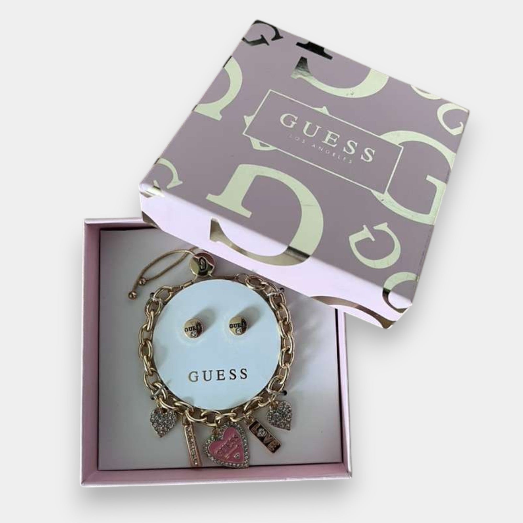 PULSERA GUESS LOVE CON ARETES