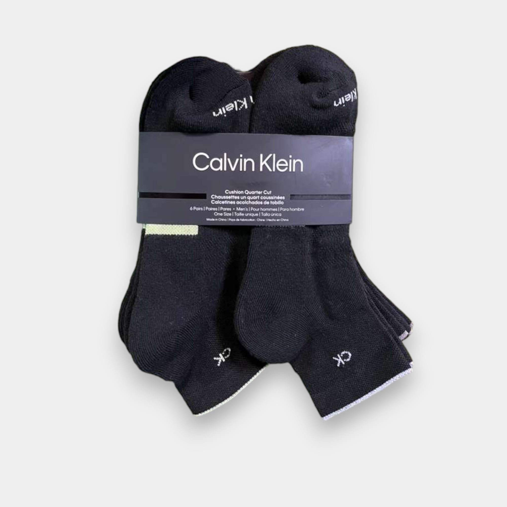 CALCETINES CALVIN KLEIN NEGRO 6 PACK