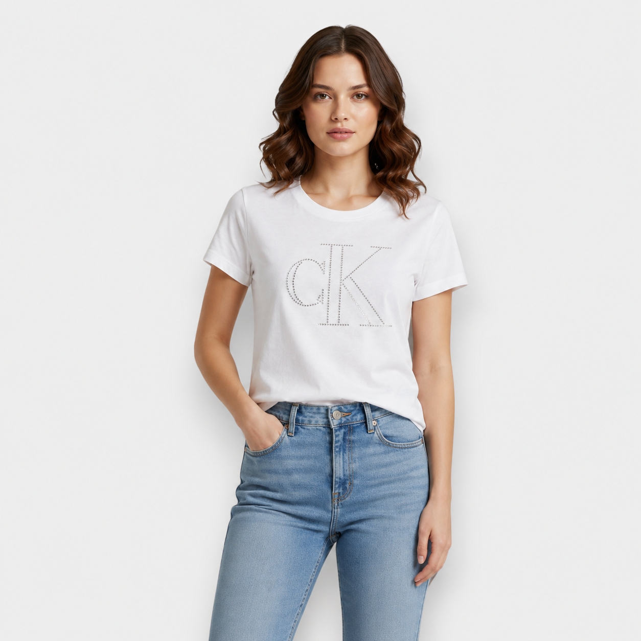 PLAYERA CALVIN KLEIN BLANCA TALLA S