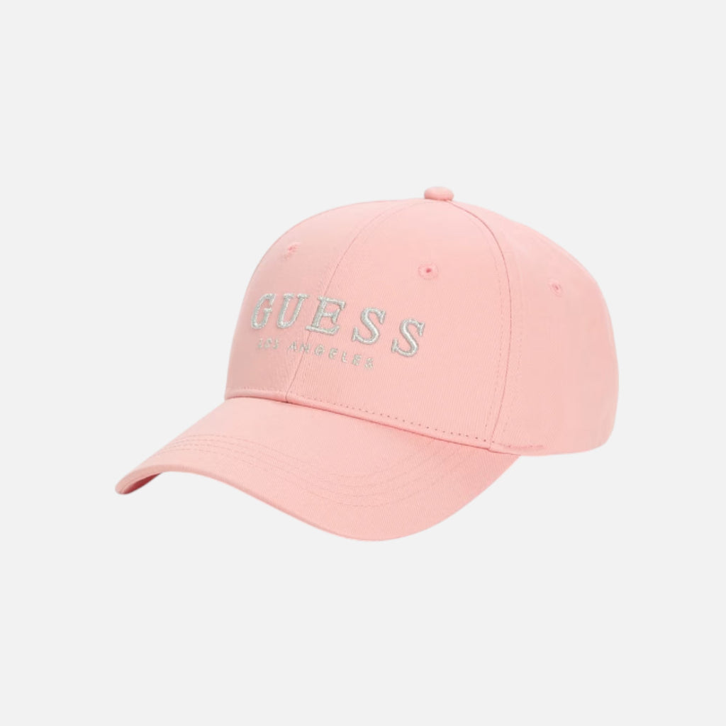Gorra de béisbol de algodón Guess Rosa