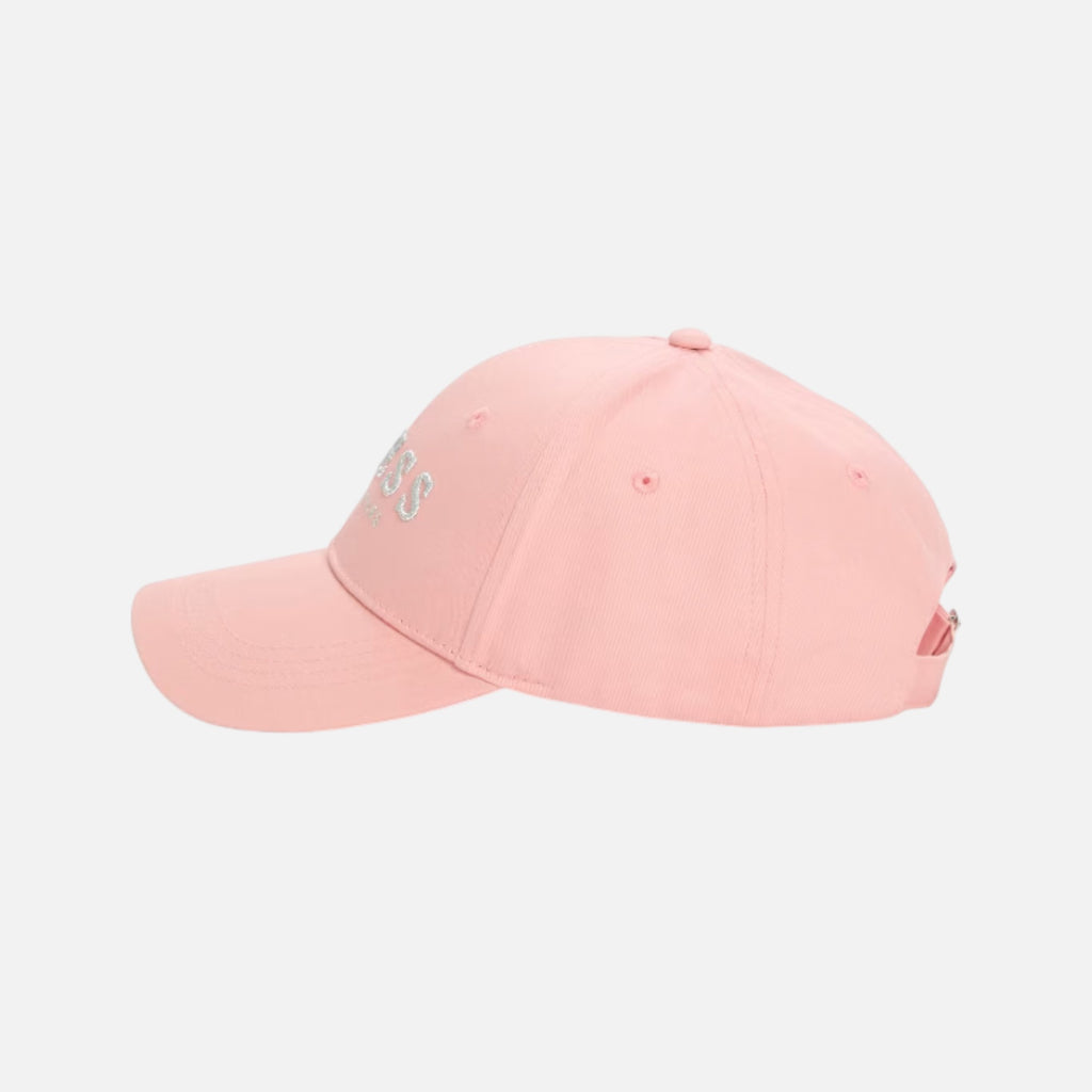 Gorra de béisbol de algodón Guess Rosa