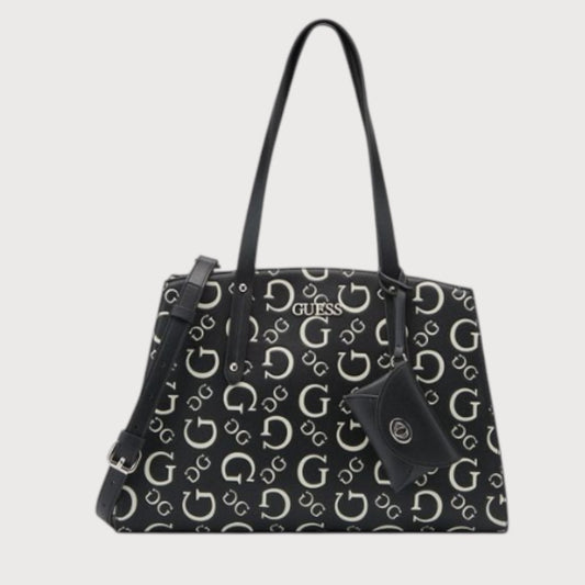 Tote Guess Negro con Monograma