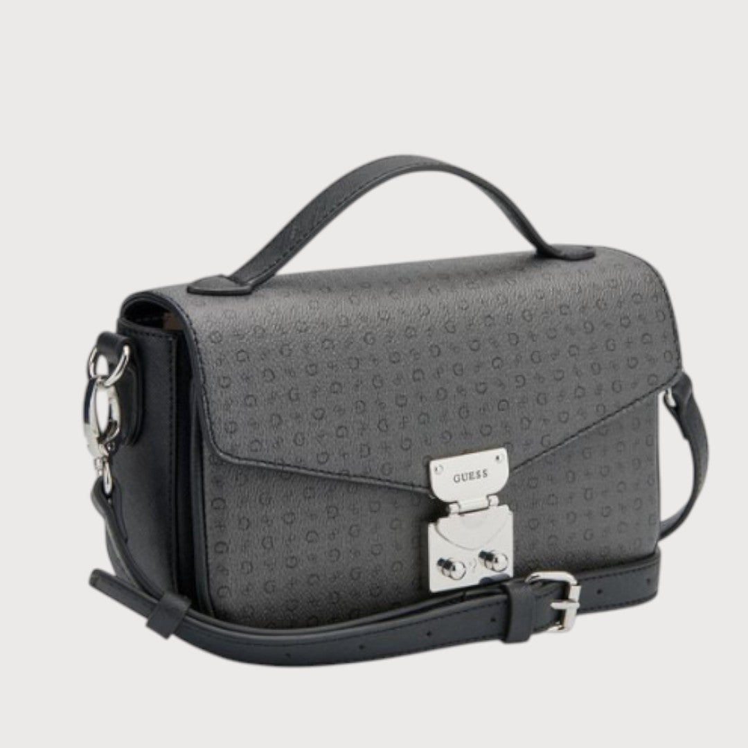 Crossbody negro Guess con monograma