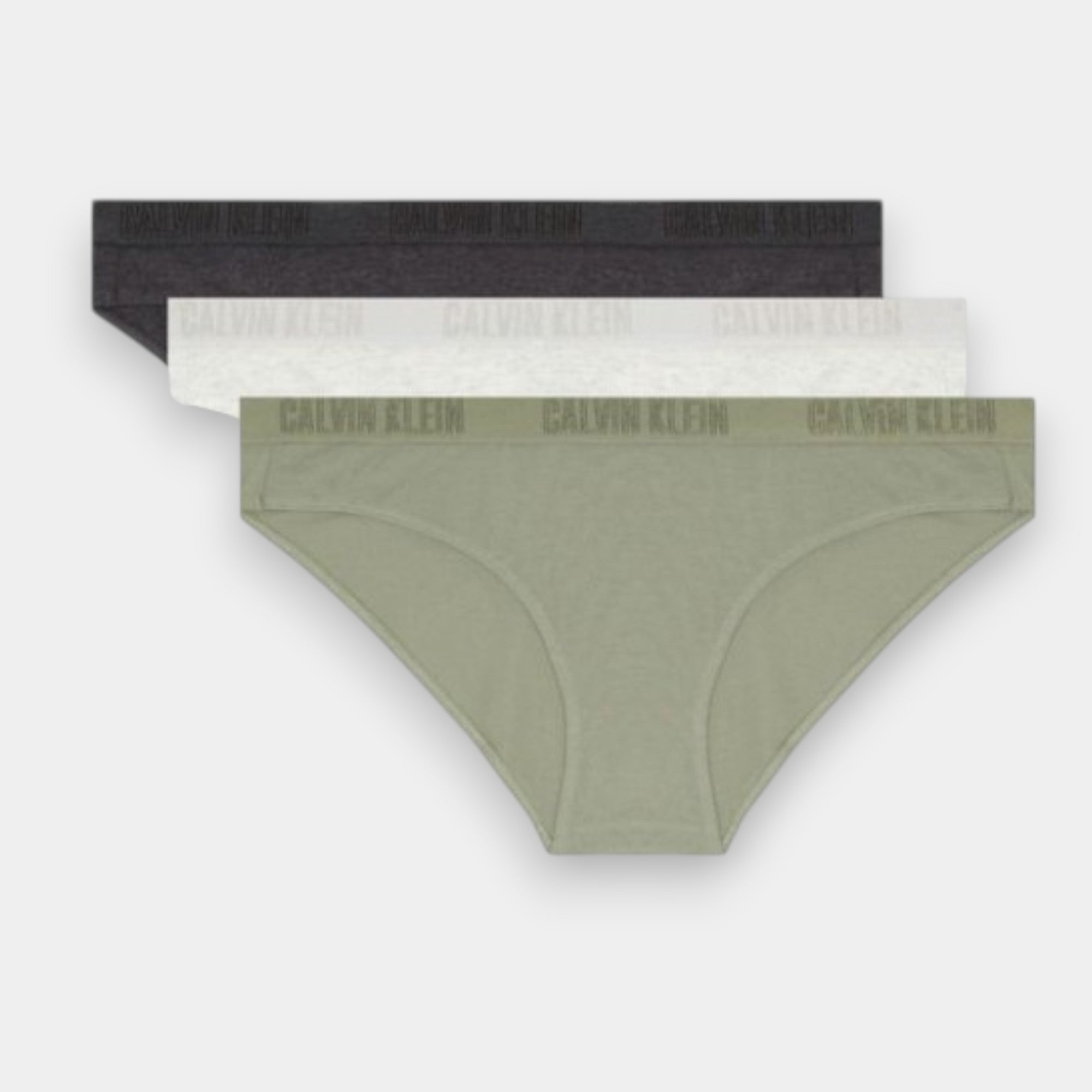PANTIES CALVIN KLEIN VERDES 3 PACK TALLA L