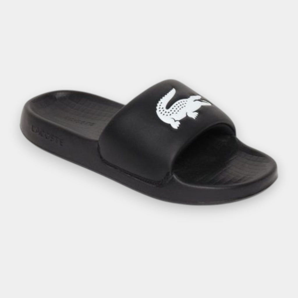 LACOSTE SANDALIA PLANA NEGRA LOGO CONTRASTANTE - 25 CM