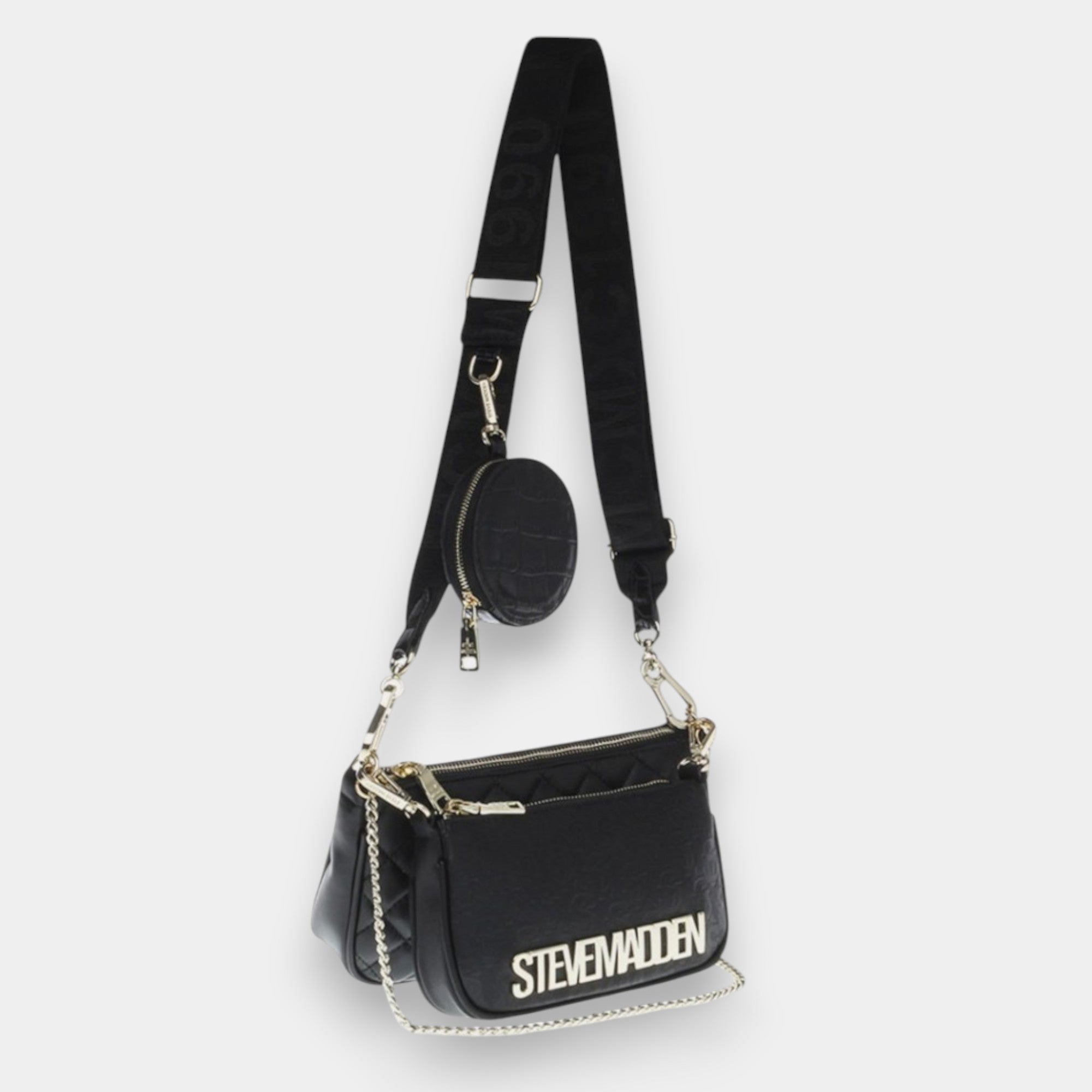 CROSSBODY DOBLE NEGRO STEVE MADDEN