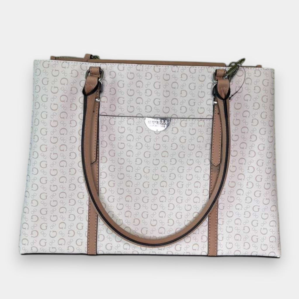 Bolso TOTE Guess Blanco con monograma