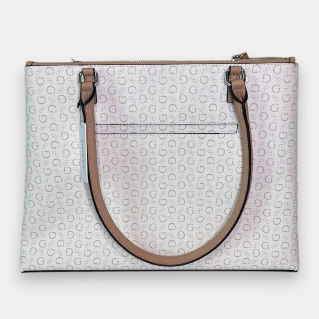 Bolso TOTE Guess Blanco con monograma