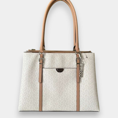 Bolso TOTE Guess Blanco con monograma