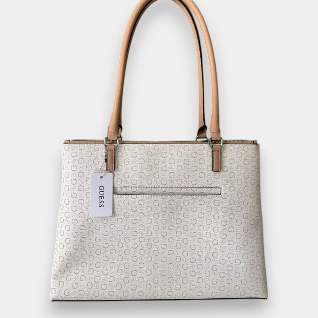 Bolso TOTE Guess Blanco con monograma