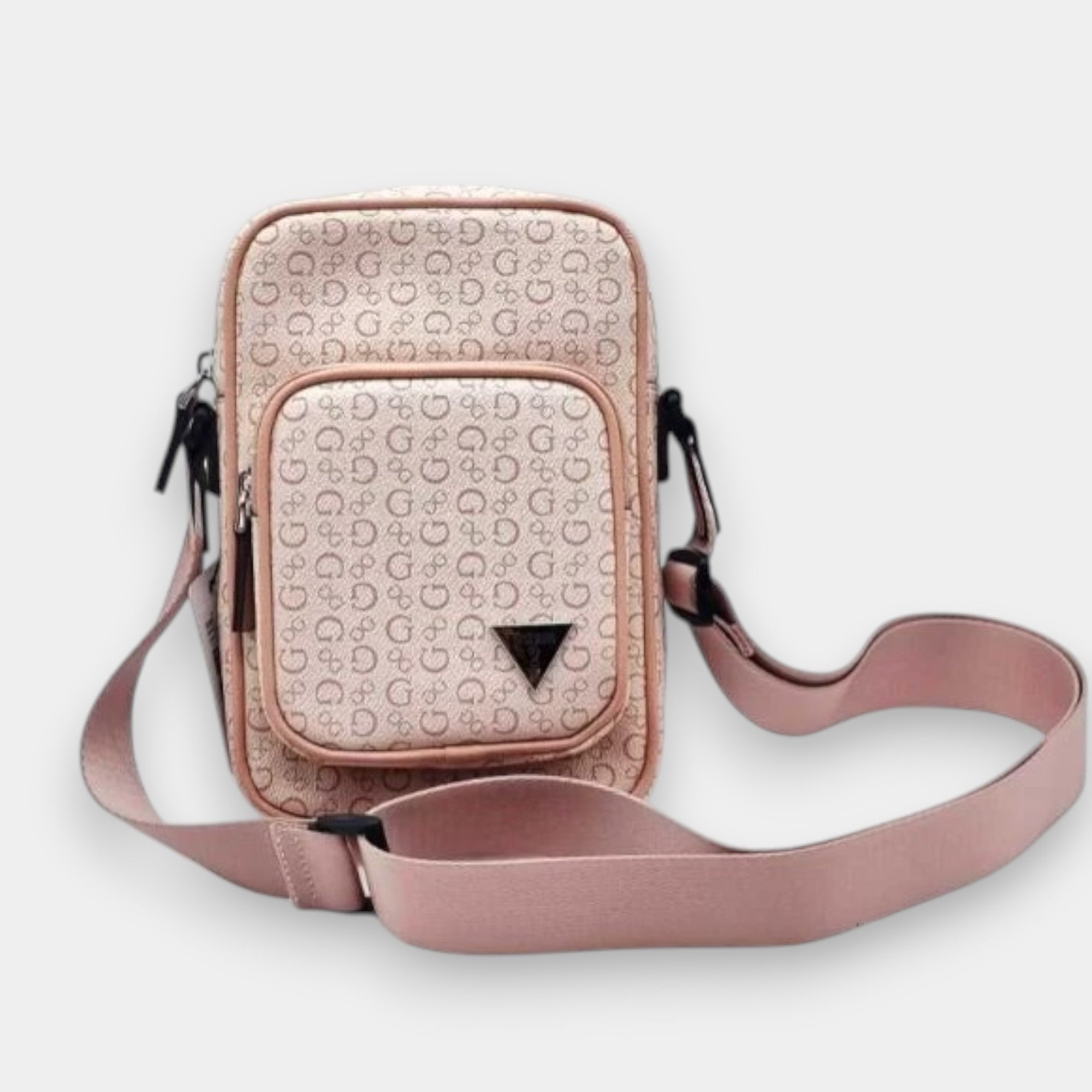 Bandolera Guess Rosa con monograma