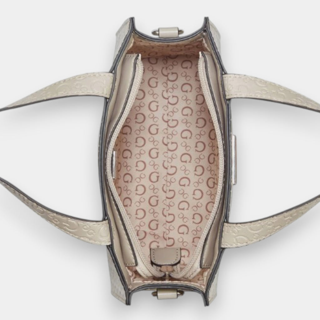 BOLSO SATCHEL GUESS NUDE