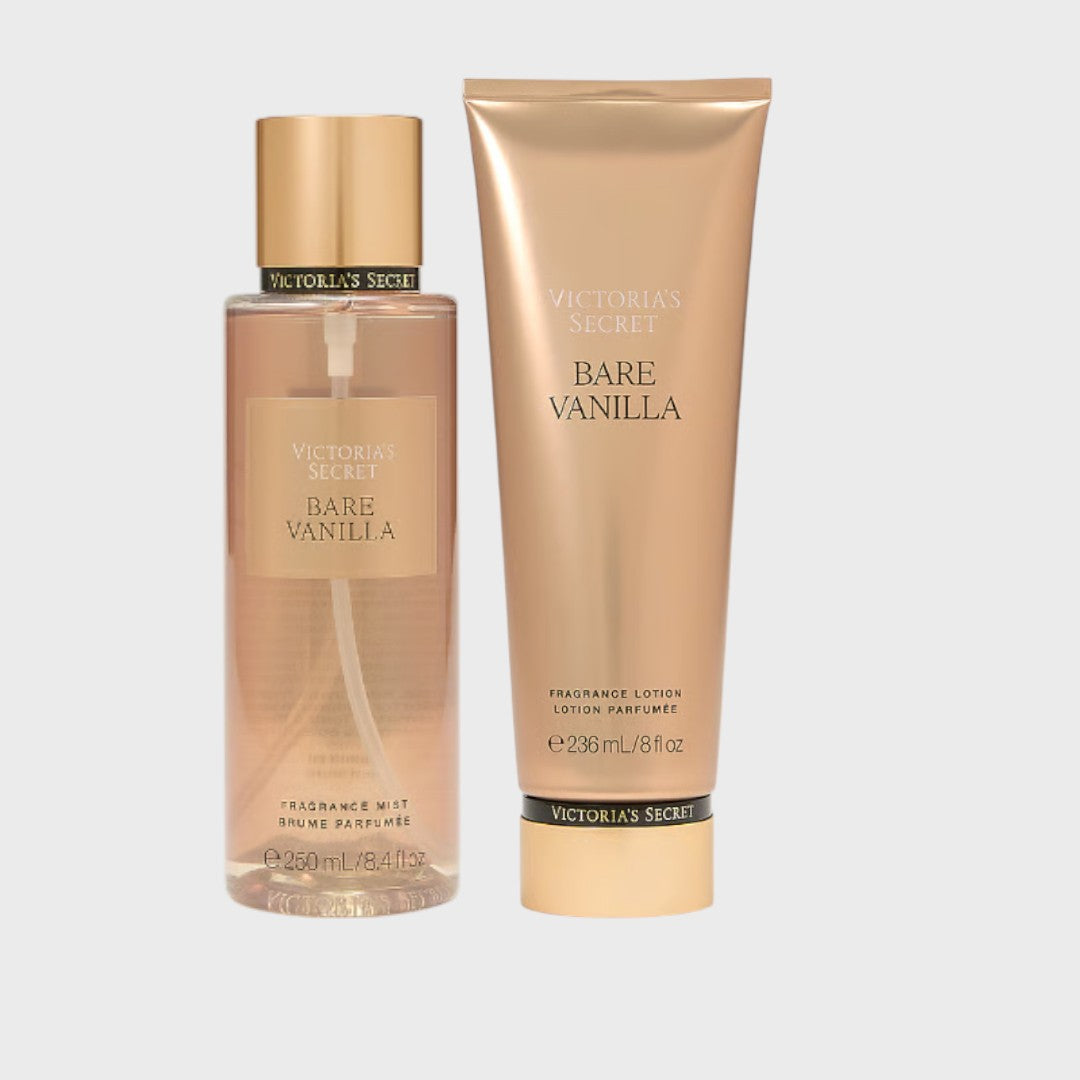 Set Victoria's Secret Crema y Body Locion Bare Vanilla