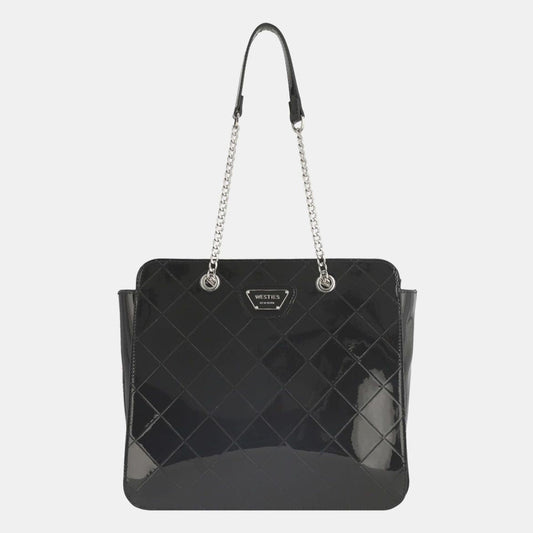 Bolso TOTE negro placa logotipo Westies