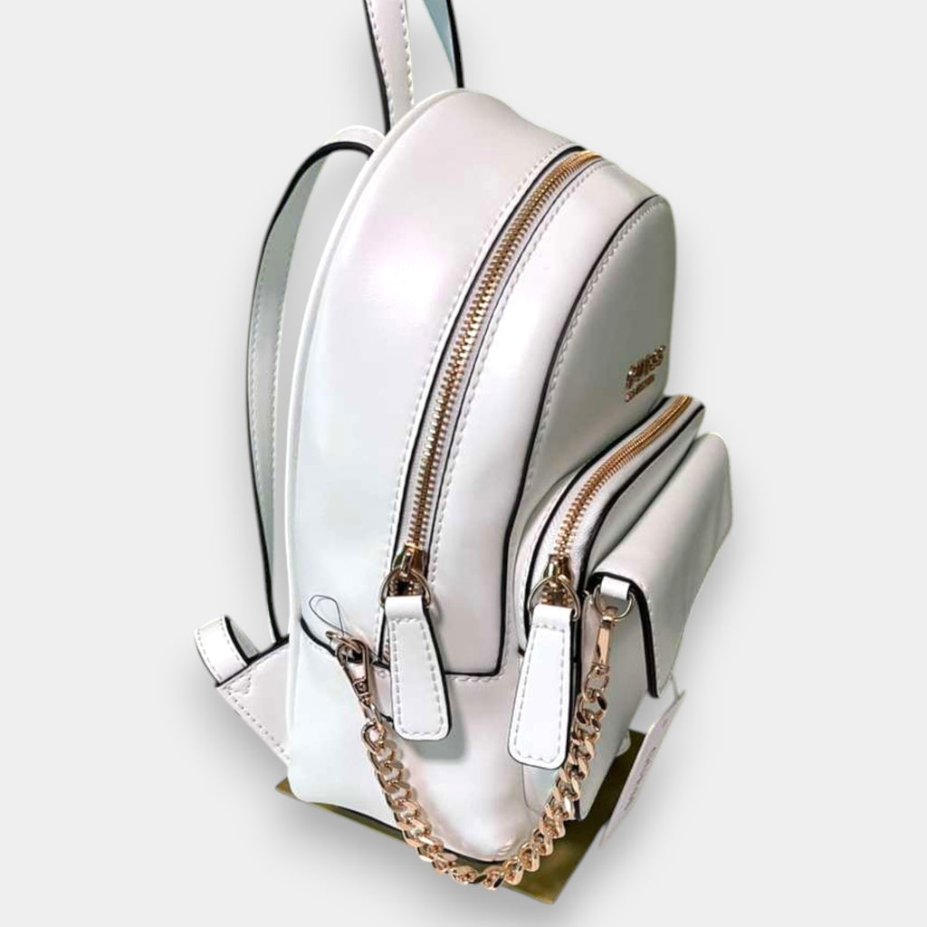 Mochila Guess blanca con cadena