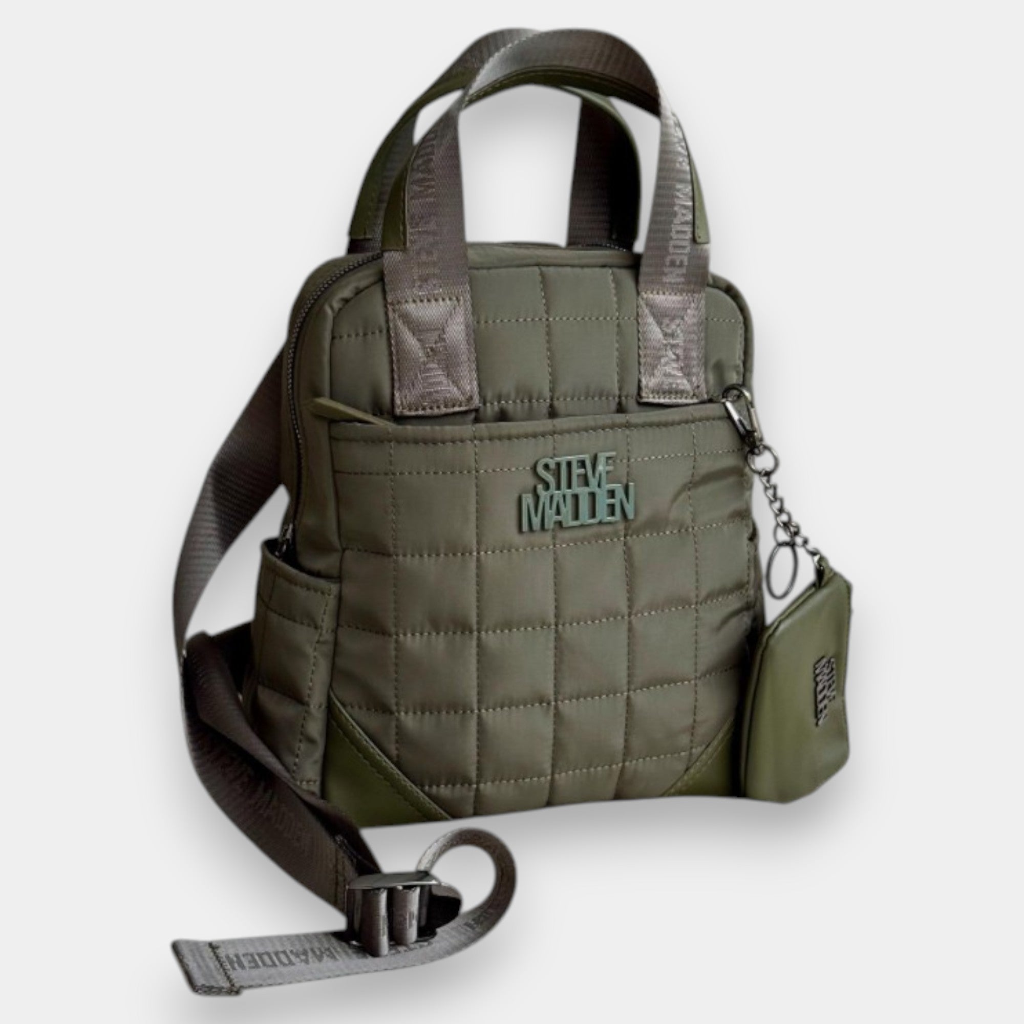 MOCHILA IMPERMEABLE VERDE STEVE MADDEN