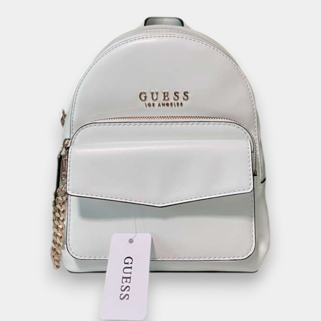 Mochila Guess blanca con cadena