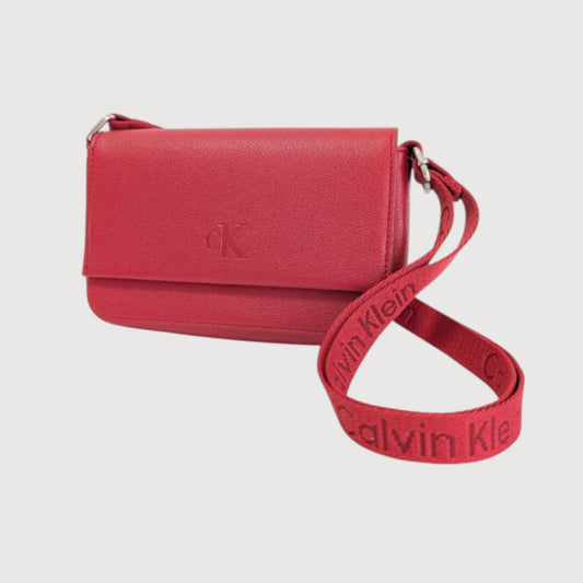 Bolso bandolera con solapa Calvin Klein Rojo