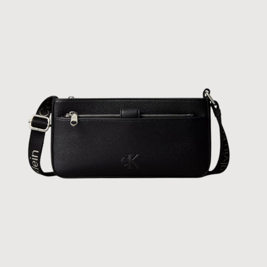 Bolso bandolera con cremallera para teléfono Calvin Klein Negro