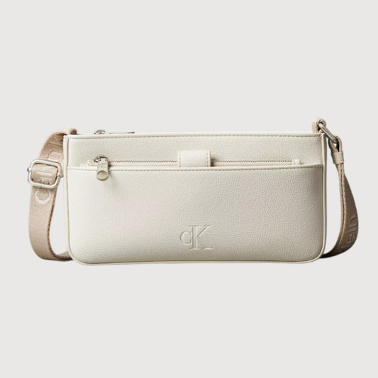 Bolso bandolera con cremallera para teléfono Calvin Klein Tiza
