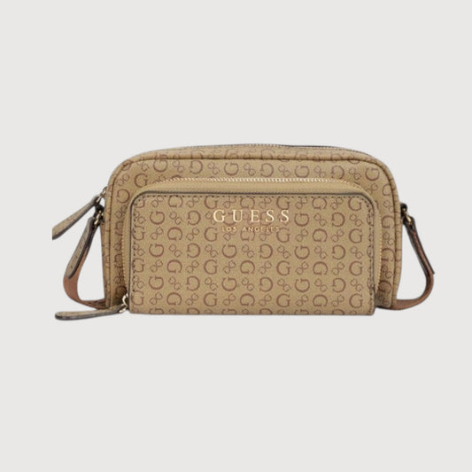Mini bandolera con cremallera superior azafrán, Moca Guess