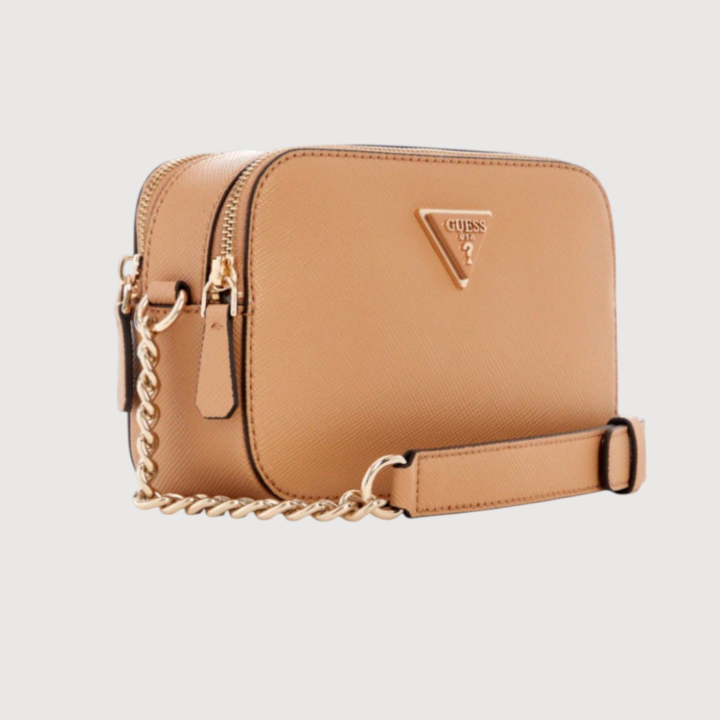 Bolso bandolera tipo cámara Noelle Beige