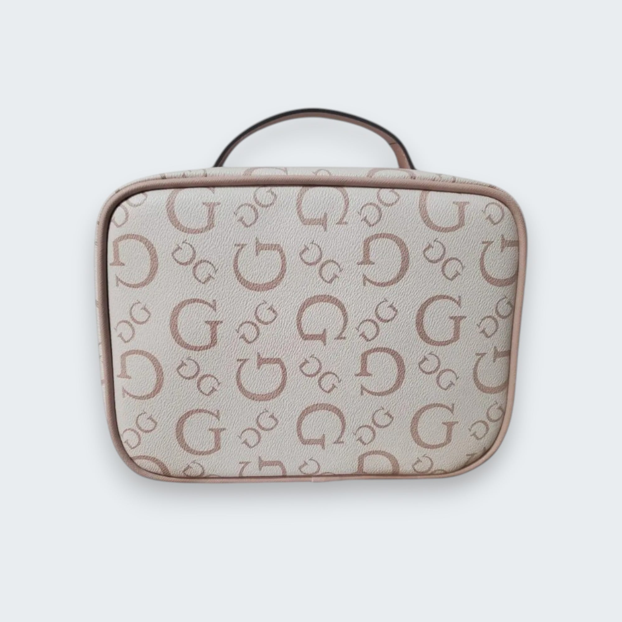 Cosmetiquera Guess Blanca con rosa