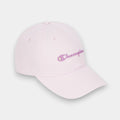 Gorra  Champion ajustable con bordado de escritura rosa
