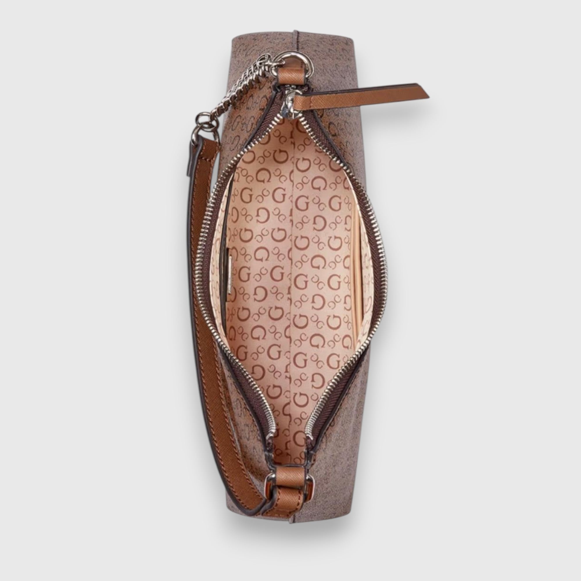 Bolso de Hombro Eileen Guess con estampado marrón