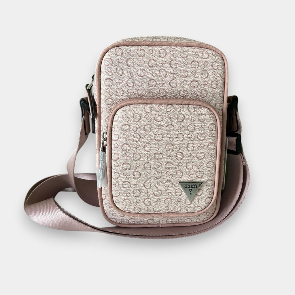 Bandolera Guess Rosa con monograma