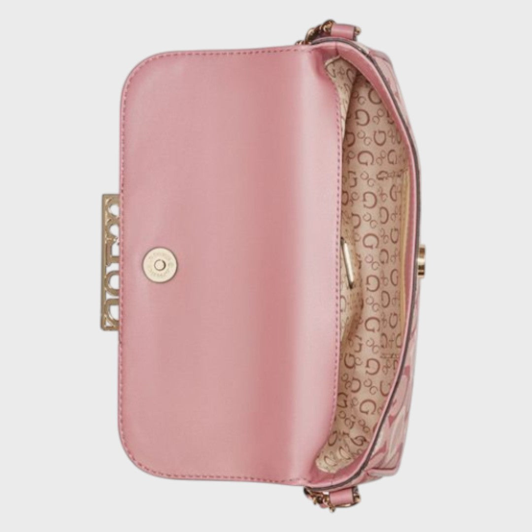 Bolsa Guess Crossbody Daisee De Mujer Rosa Lisa Níquel Rosa