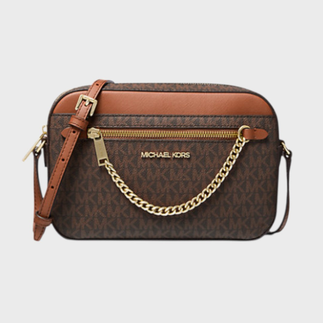 Bolso bandolera grande con logotipo Jet Set Michael Kors