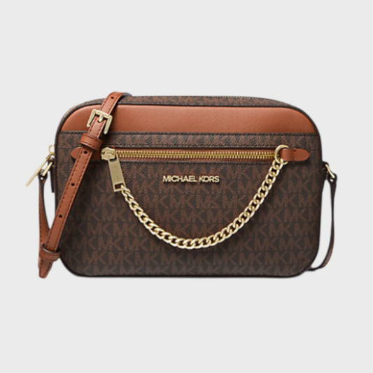 Bolso bandolera grande con logotipo Jet Set Michael Kors