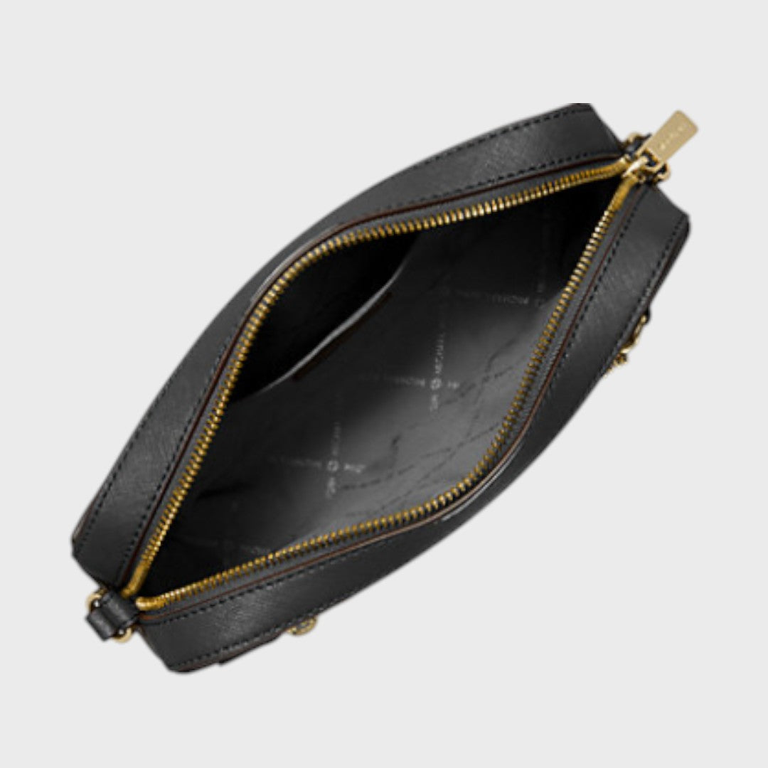 Bolso bandolera grande Jet Set de piel saffiano Negro Michael kors